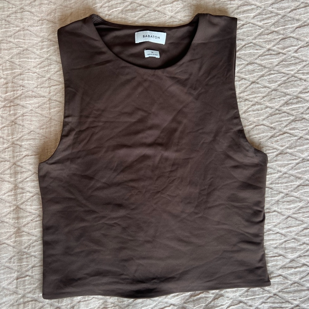 Babaton brown muscle tank